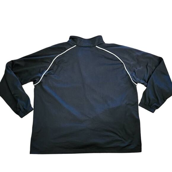 Augusta Core Power black sporty jacket plus size 2XL yellow stripe - Picture 2 of 5